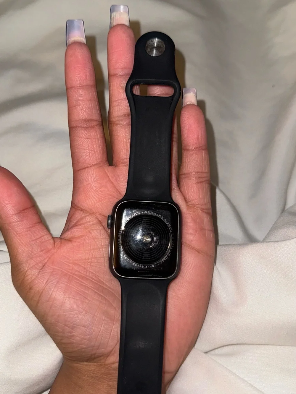 Apple Black Smartwatch with Silicone Band